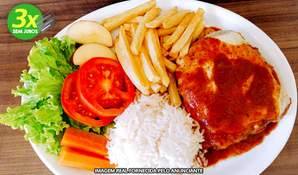BISTROT 360º CAFÉ E RESTOBAR: frango, bife bovino ou filé à parmegiana com acompanhamentos