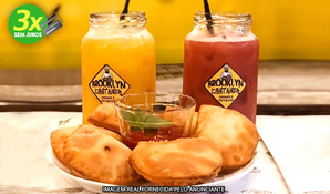 BROOKLYN CONTAINER DRINK & FOOD: 2 drinks de 330ml + porção com 6 pastéis aperitivos