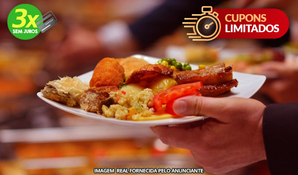 FAMÍLIA CASAGRANDE PIZZARIA OFERTA MALUCA: ALMOÇO sistema buffet livre com saladas, frios, massas, carnes, pratos quentes, pratos vegetarianos e sobremesas, válido de SEGUNDA A SÁBADO