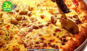 CLAUB'S LANCHES: pizza gigante com 45cm e 16 fatias para retirada no local ou tele-entrega*