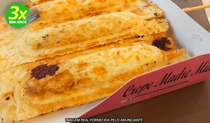 CREPERIA MADRE MIA: combo com crepe triplo (3 crepes) premium + coca-cola 600ml, em anexo ao Shopping Della