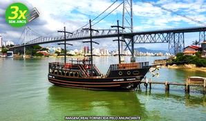 SCUNA SUL CENTRAL: 5h de passeio no barco pirata visitando os mares de Florianópolis - SC