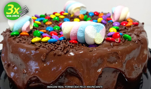 DELÍCIAS DE MAMMA: Kit festa para 5 pessoas com bolo de chocolate e cobertura de brigadeiro + salgados e doces