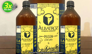 CERVEJARIA ALBATROZ: growler pilsen de 1 litro