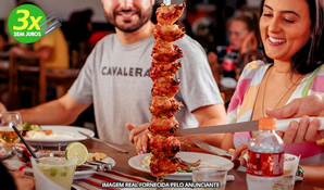 CHURRASCARIA TIO JOÃO: espeto corrido completo com buffet livre de pratos quentes, saladas e sobremesas