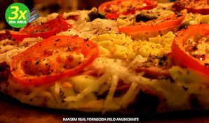 PIZZARIA PIZZADORO: pizza broto com 30cm e 6 fatias ou pizza gigante com 40cm e 12 fatias