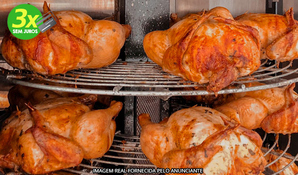 JOÃO ASSADOS: frango assado gourmet recheado com tempero artesanal especial, para retirada no balcão no centro de Criciúma