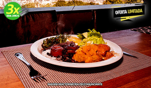 FAMÍLIA ROSSO RESTAURANTE E PIZZARIA: almoço com sistema buffet livre com saladas, frios, massas, carnes, pratos quentes, pratos vegetarianos e sobremesas, válido de SEGUNDA A SEXTA